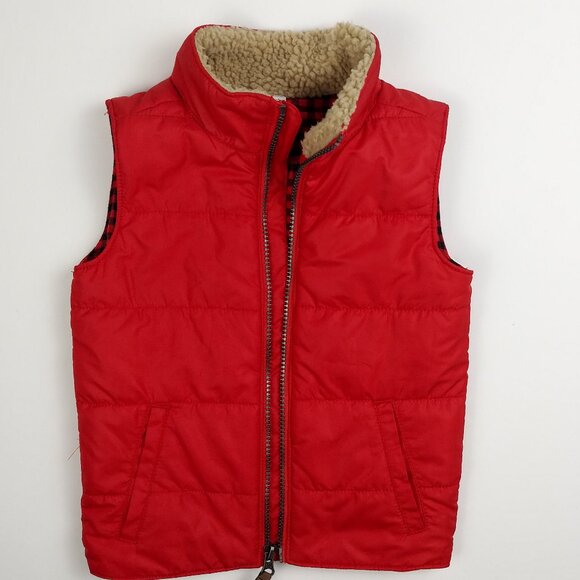 Carter's Red Lightweight Quilted Sherpa-Lined Collar Vest 4T - Picture 9 of 9
